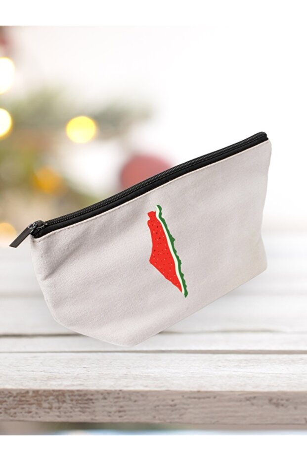 Islamic Motif Makeup Bag - Likable Palestinian Map Motif