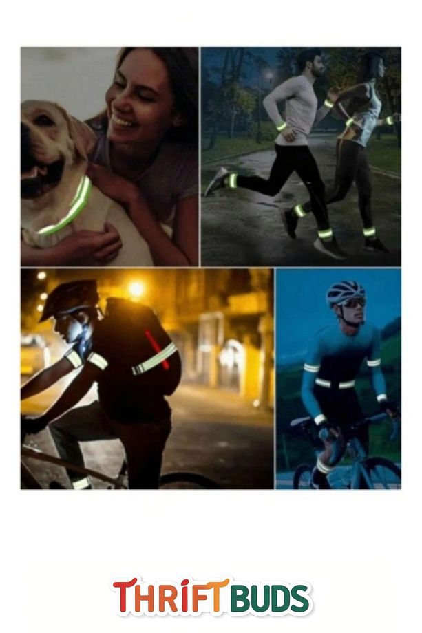 Yüksek Kaliteli Kumaş Neon Sarı Hafif Çatlamaz 360 Derece Yansıtma Reflektör Bant Kol Ayak Bilekleri - 4