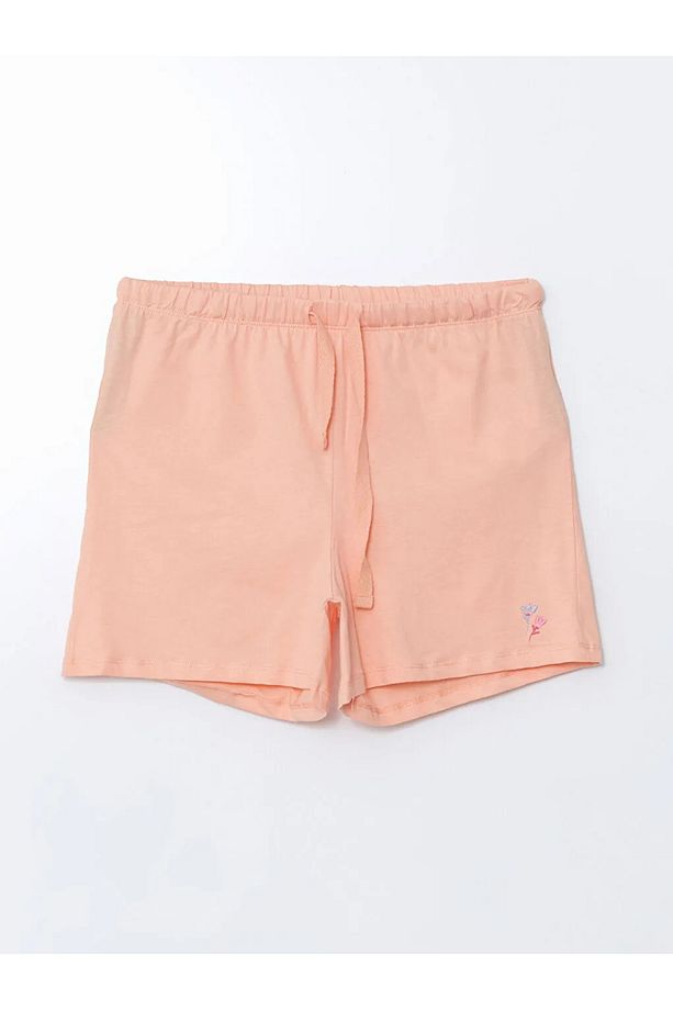 LCW DREAM Mercan Beli Lastikli Çiçekli Kadın Şort Pijama Altı - 2