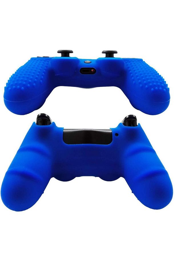 Ps4 Controller Joystick Oyun Kolu Gamepad Uyumlu - Silikon Koruyucu cover Mavi - 3