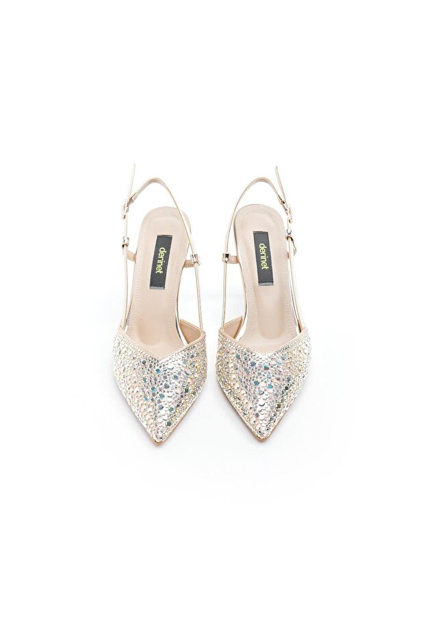 Pullu Kadın Topuklu Abiye Ayakkabı - 3