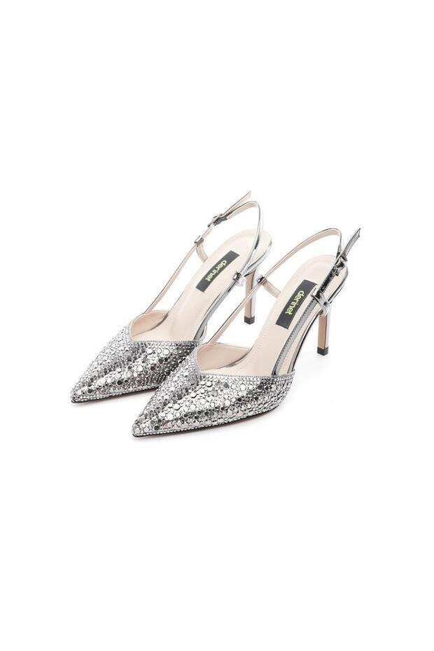 Pullu Kadın Topuklu Abiye Ayakkabı - 2