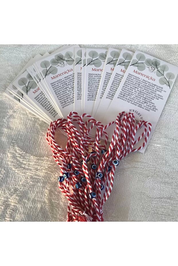 20-Piece Gift Special Message Card Evil Eye Beaded Marteniçka Bracelet