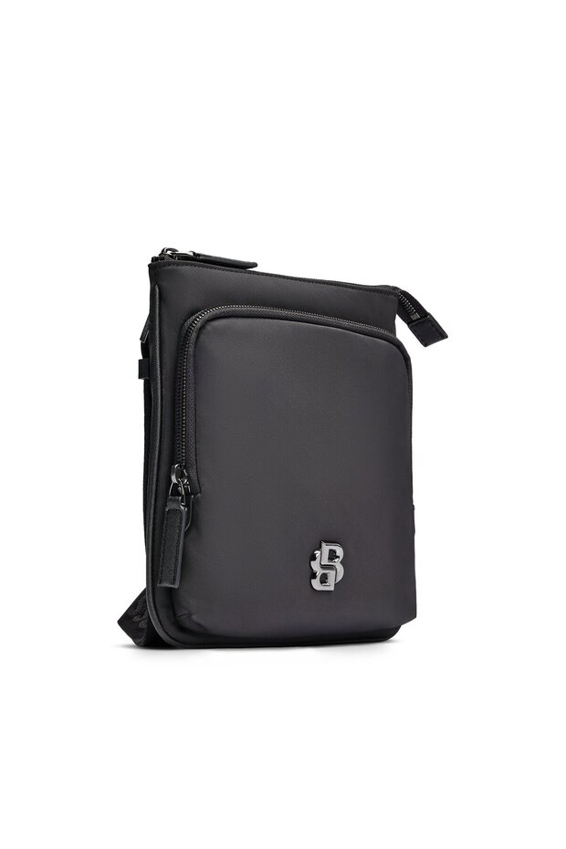 Çift monogramlı donanım süslemeli zarf çanta - 4