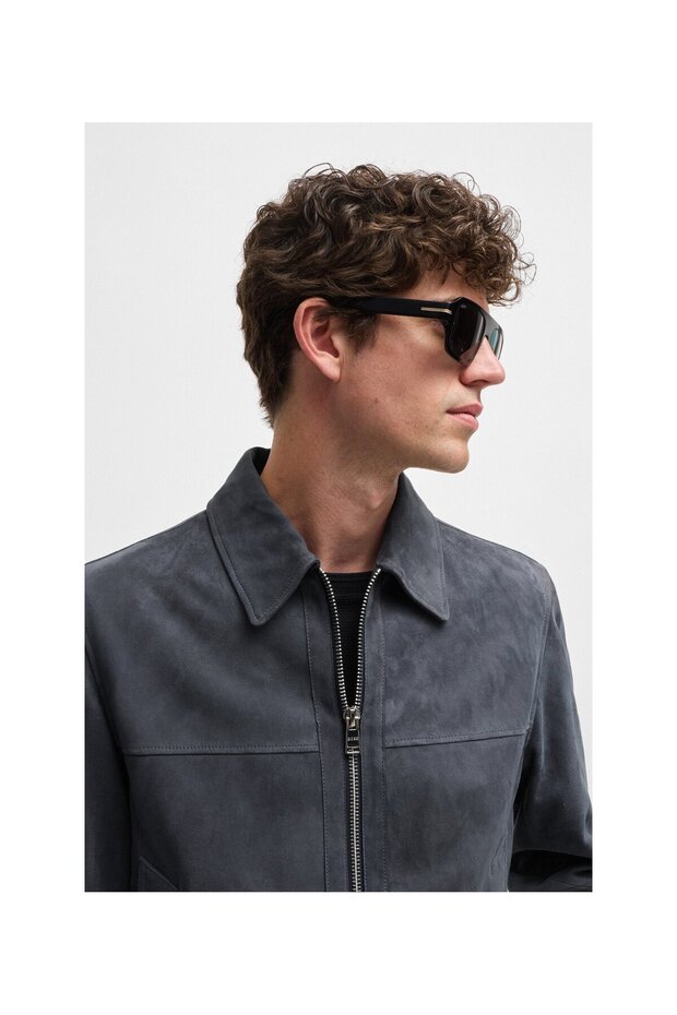 Süet normal kesim mont - 4