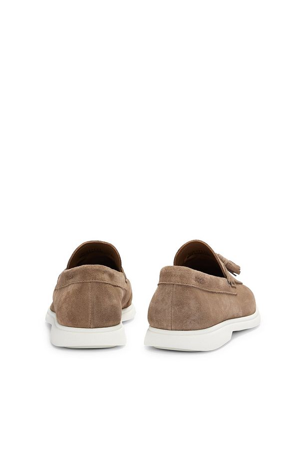 Püskül Süslemeli Süet Slip-on Mokasen Ayakkabı - 3