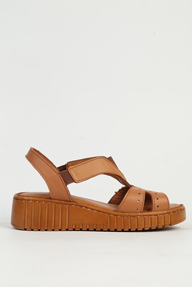 Women's Tan Heeled Shoes Pc-54788