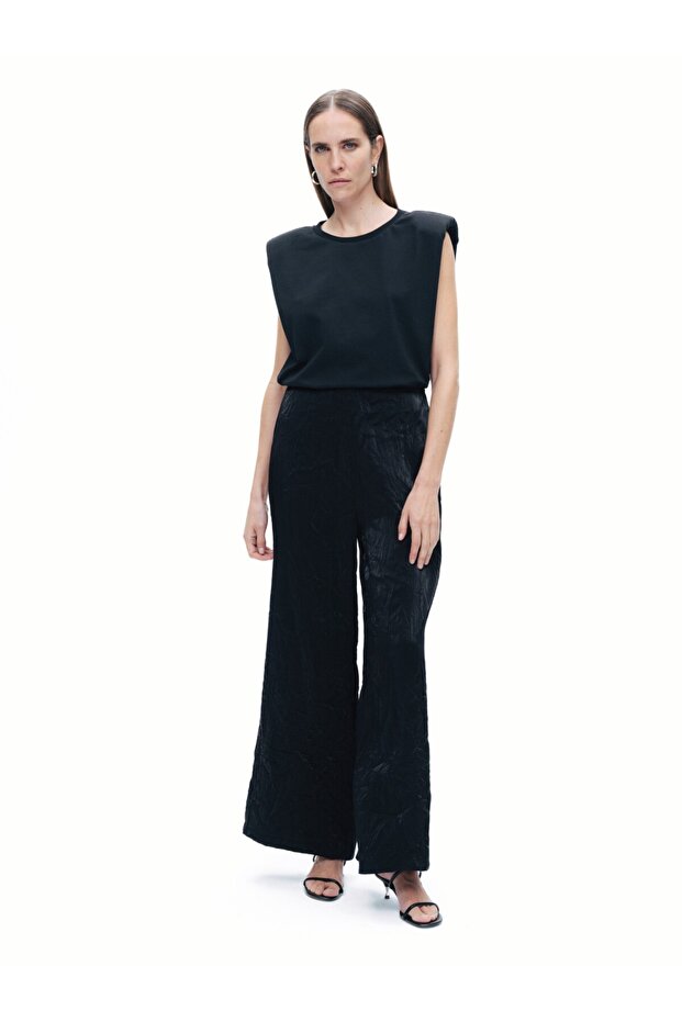 Kırışık Görünümlü Pantolon - 1