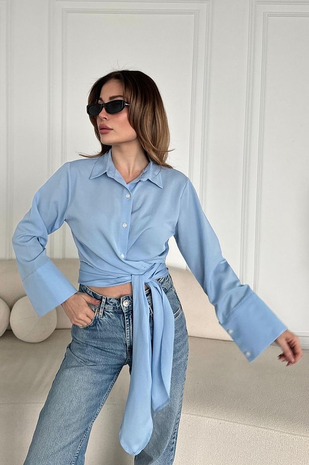 Bağlamalı Poplin Gömlek BB0250 - 1