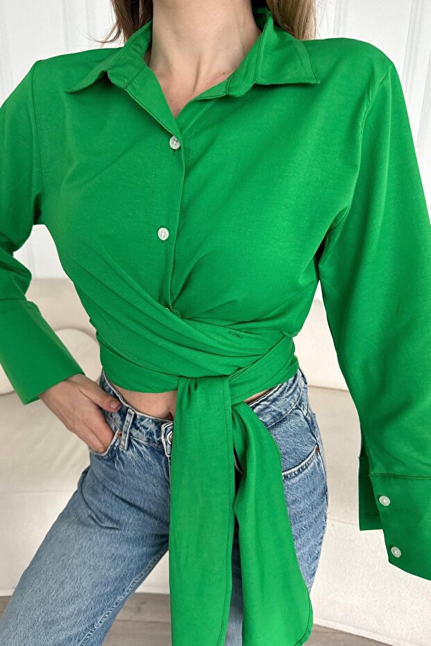 Bağlamalı Poplin Gömlek BB0250 - 6