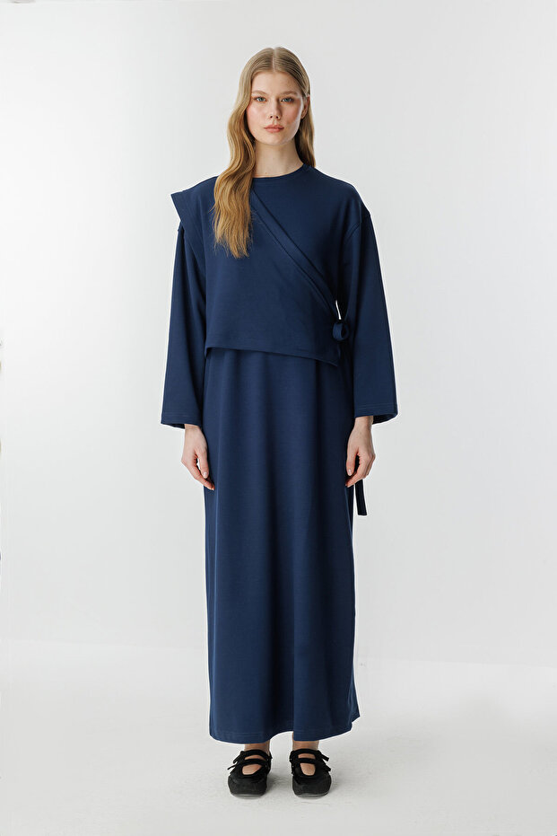 Anvelop Lacivert Elbise - 3
