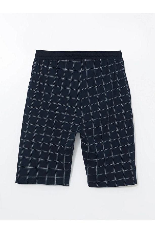 Lacivert Standart Kalıp Erkek Pijama Alt Şort - 2