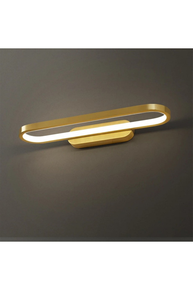 Modern Dekoratif Elips Duvar Aplik Samsung Ledli Günışığı Gold kasa - 2