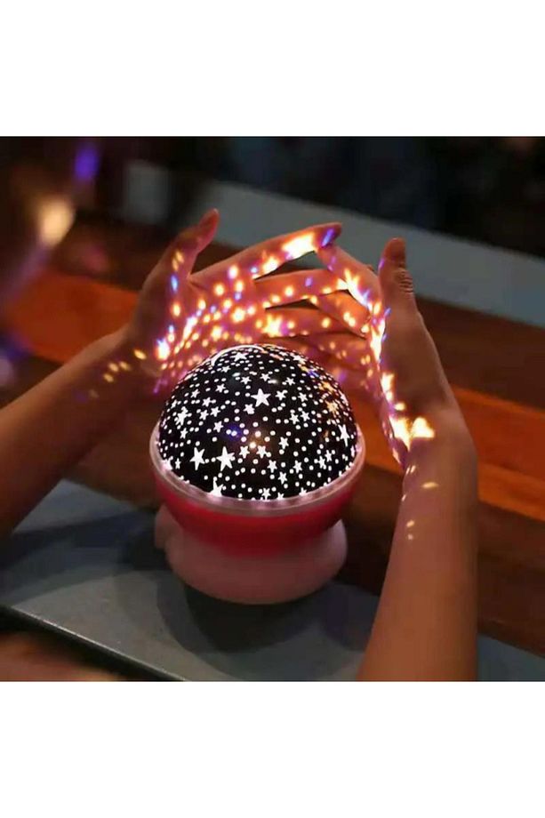 LED Projektör |  Renk Değişimli Döner Yıldız Projektör Gece Lambası | Çocuklar İçin Gece Lambası - 4