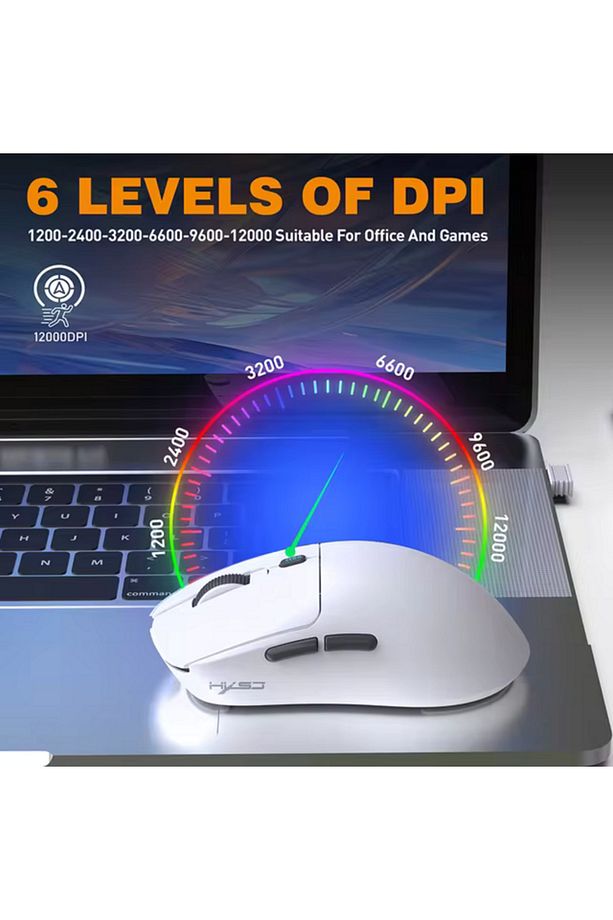 HXSJ T68 PAW3311 Sensör, Ultra Hafif, Tri Mode, 1000HZ, Kablosuz Oyuncu Mouse - 4