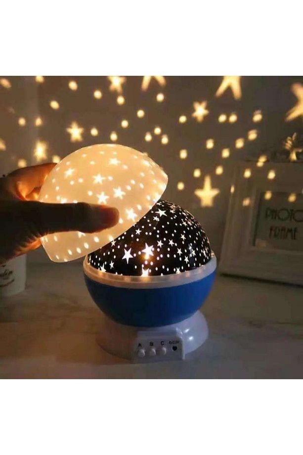 LED Projektör |  Renk Değişimli Döner Yıldız Projektör Gece Lambası | Çocuklar İçin Gece Lambası - 6