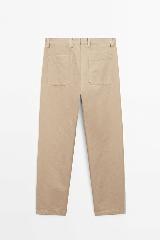Regular fit pamuk karışımlı pantolon - 8
