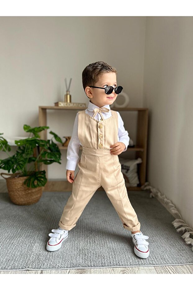 Premium Milk Coffee Suit Shirt Included