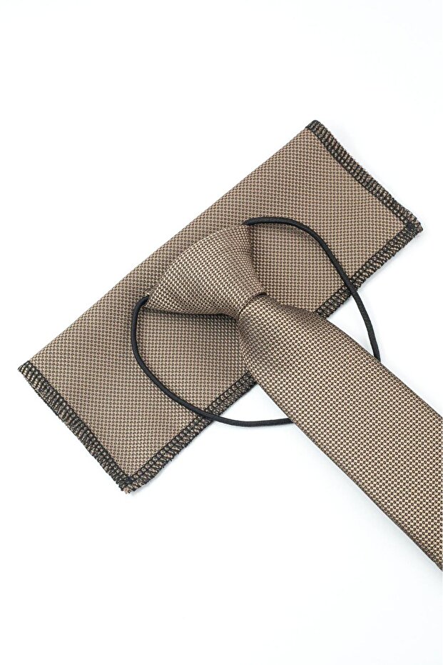 Boy's Elastic Ready-Tied Tie and Handkerchief Set | 1-8 Years (5X29Cm)