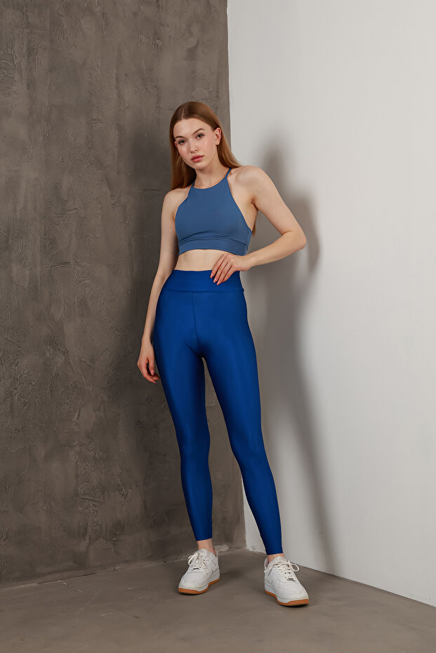Shiny Disco High Waist Recovery Knitted Leggings Missta2530