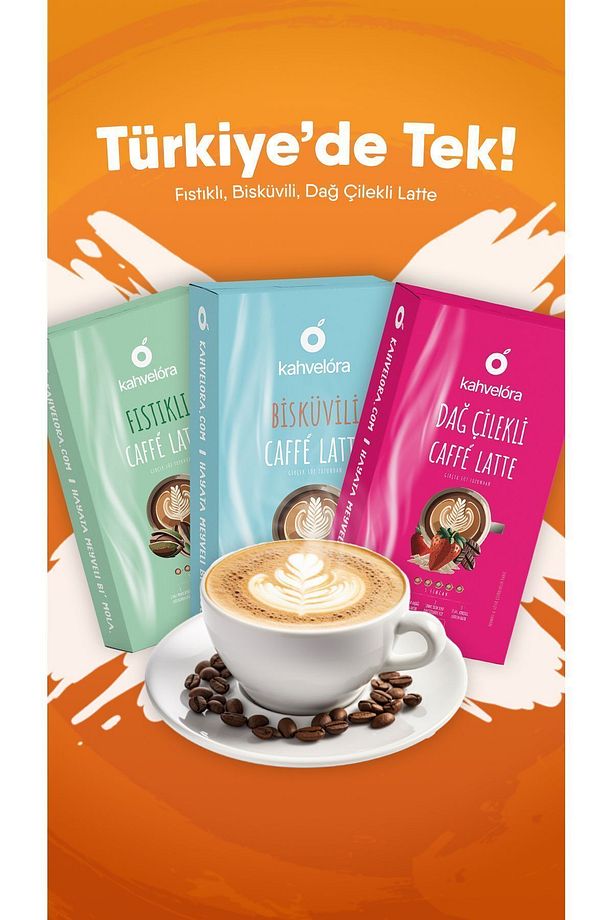 Caffe Latte Eşsiz Keyif Bundle - Bisküvili, Dağ Çilekli, Antep Fıstıklı - 100g x3 Kutu - 3
