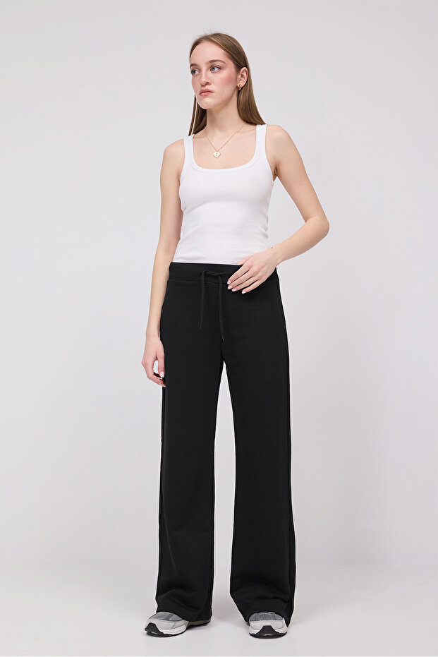 Addax Beli Lastikli Wide Leg Eşofman EŞF10308-P10