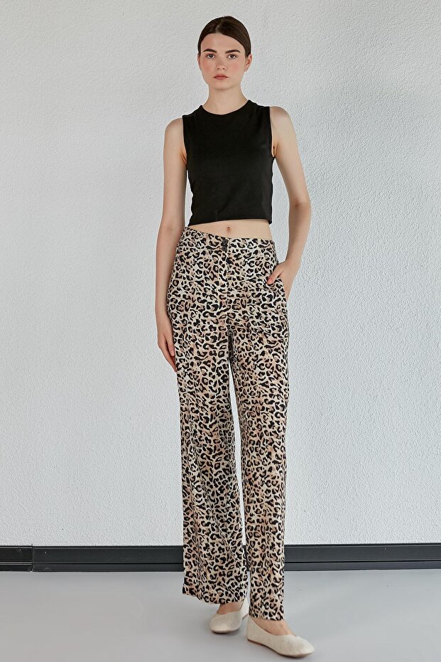 Leopard Patterned Trousers - 2