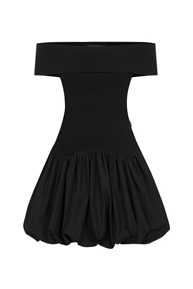 Açık Omuzlu Mini Elbise - 6