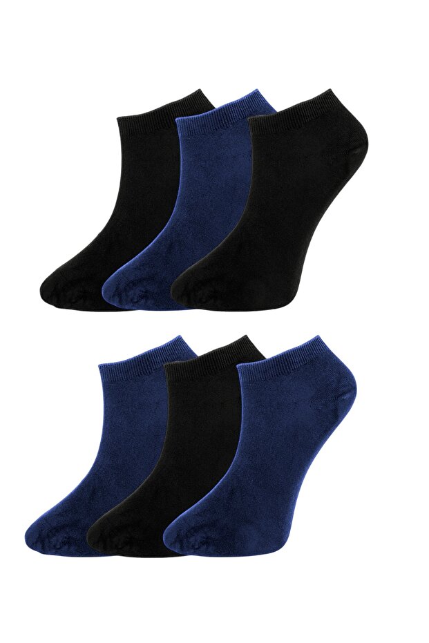Pack of 6 Men's Mixed Color Cotton Quality Booties Socks