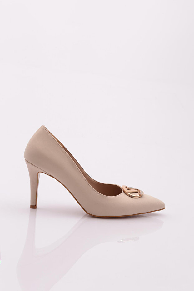 1001 Women's High Heel Shoes Beige Scuba