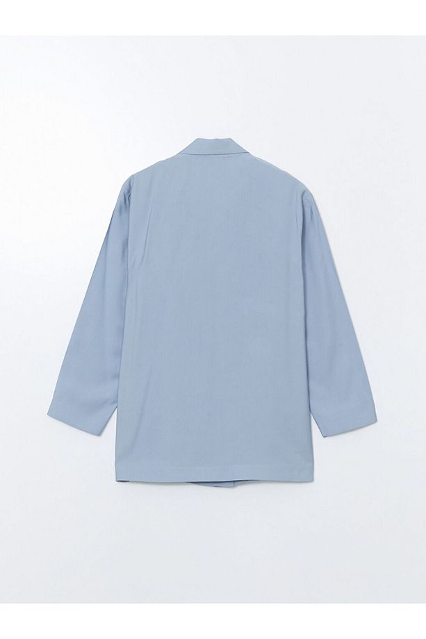 LCW Modest Mavi Oversize Kadın Blazer Ceket - 2