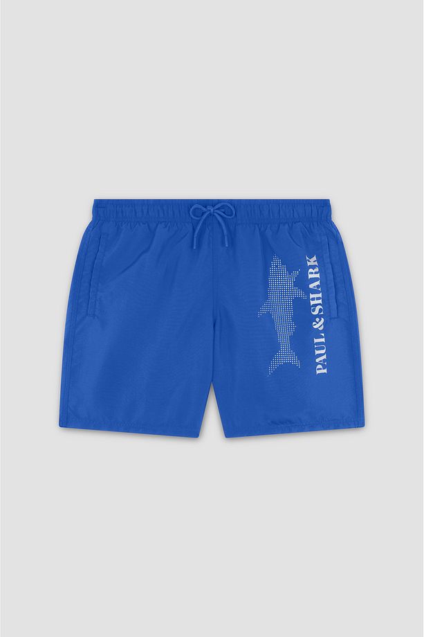 Erkek Normal Kesim Cepli Shark Logolu Mavi Deniz Şortu 25415060-285 - 6