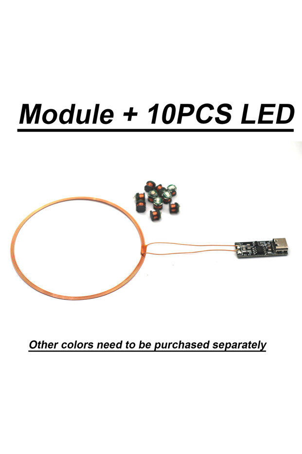 وحدة W 10 قطع LED 0 ~ 70 مم USB مصدر طاقة لاسلكي ملف إرسال شحن 10 قطع LED لاسلكي تسجيل