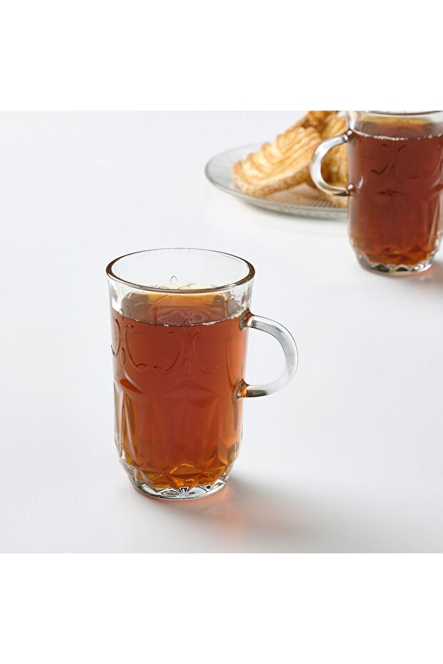 كوب زجاجي شفاف/منقوش، 22 سم مكعب - 2