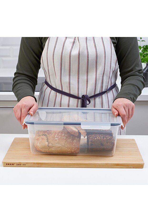 علبة طعام كبيرة مستطيلة/بلاستيك، 5.2 لتر - 3