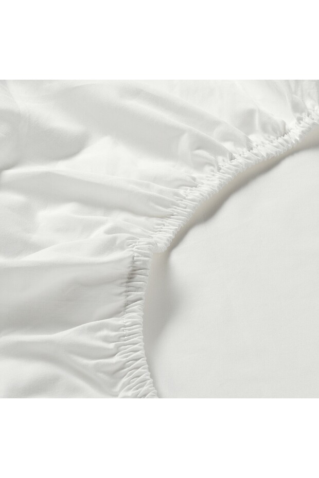 ملاءة سرير، بيضاء، 160×200 سم - 6