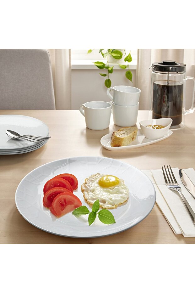 طبق، أبيض، 26 سم - 5