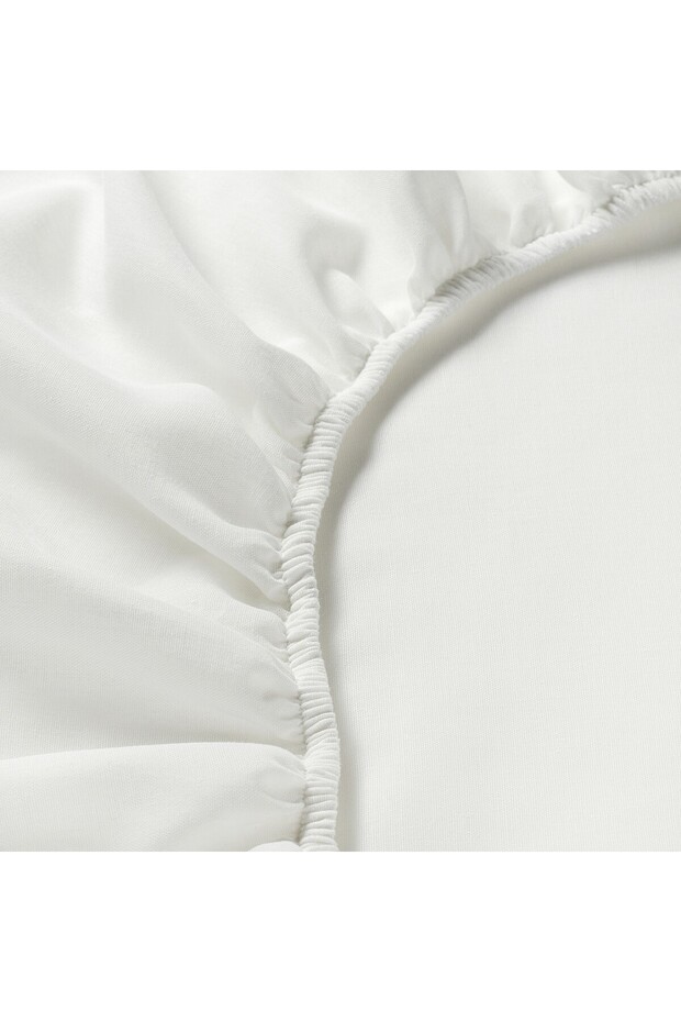 ملاءة سرير، بيضاء، 90×200 سم - 6