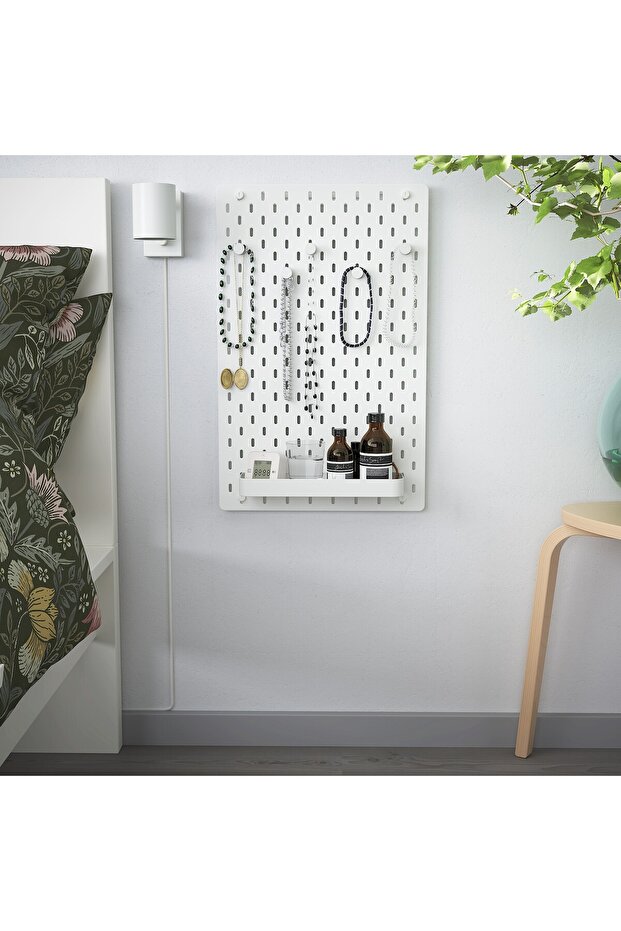 مجموعة ألواح خشبية، بيضاء، 36×56 سم - 1