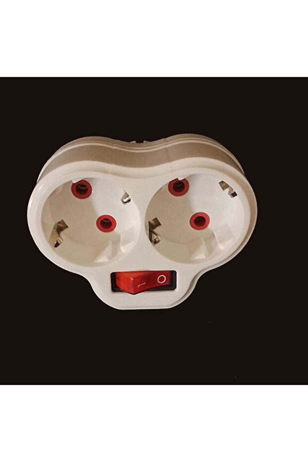 مقبس Golyat مزدوج مؤرض ومضاء ومفتاح - 1