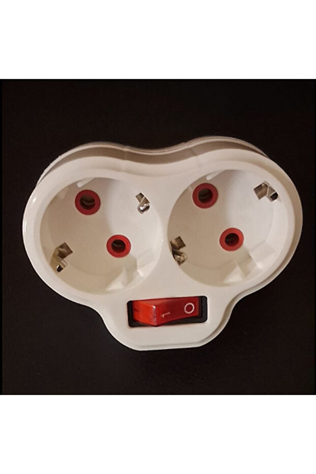 مقبس Golyat مزدوج مؤرض ومضاء ومفتاح - 3