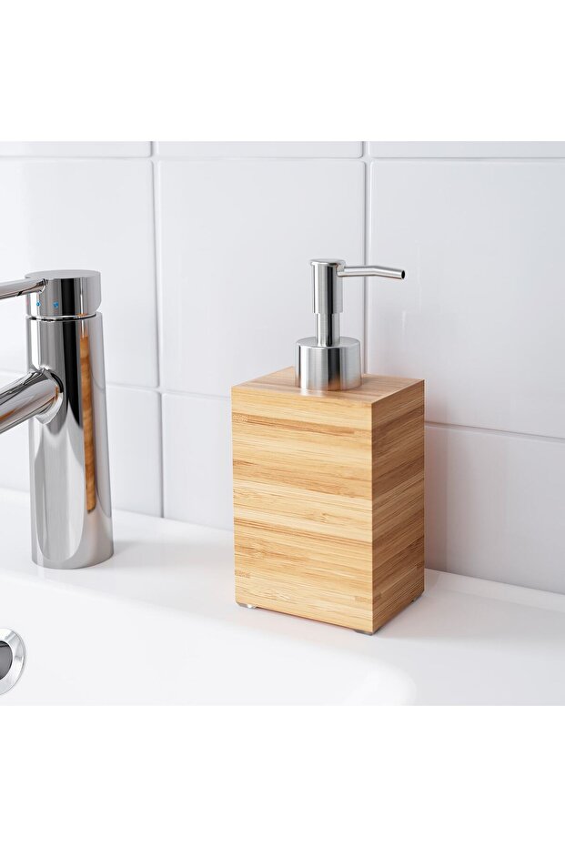 موزع الصابون من الخيزران - 4