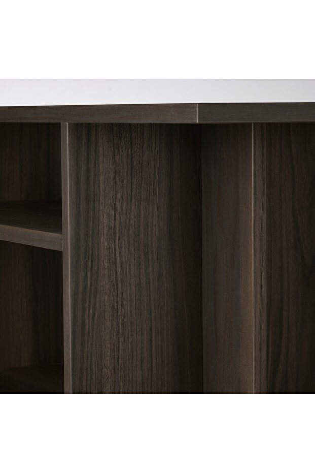 طاولة جانبية، بني غامق، 80×31 سم - 8