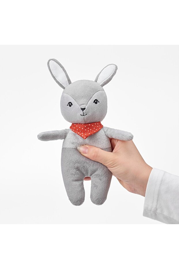 لعبة ناعمة تصدر صوت صرير، باللون الرمادي/الأحمر - 3