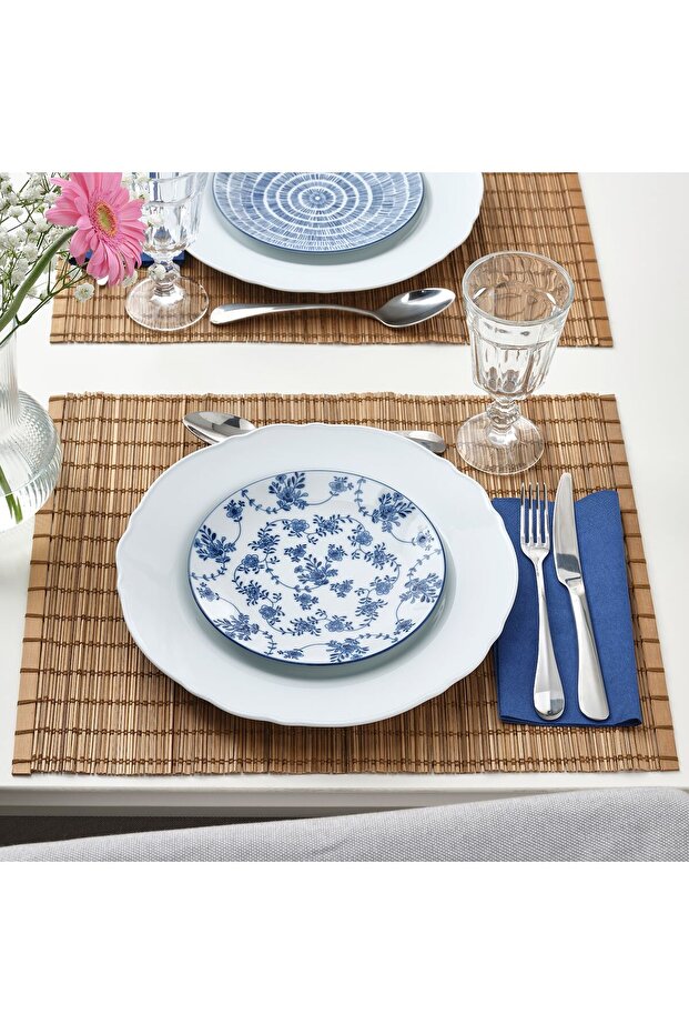 Side plate, patterned/blue, 18 cm - 4