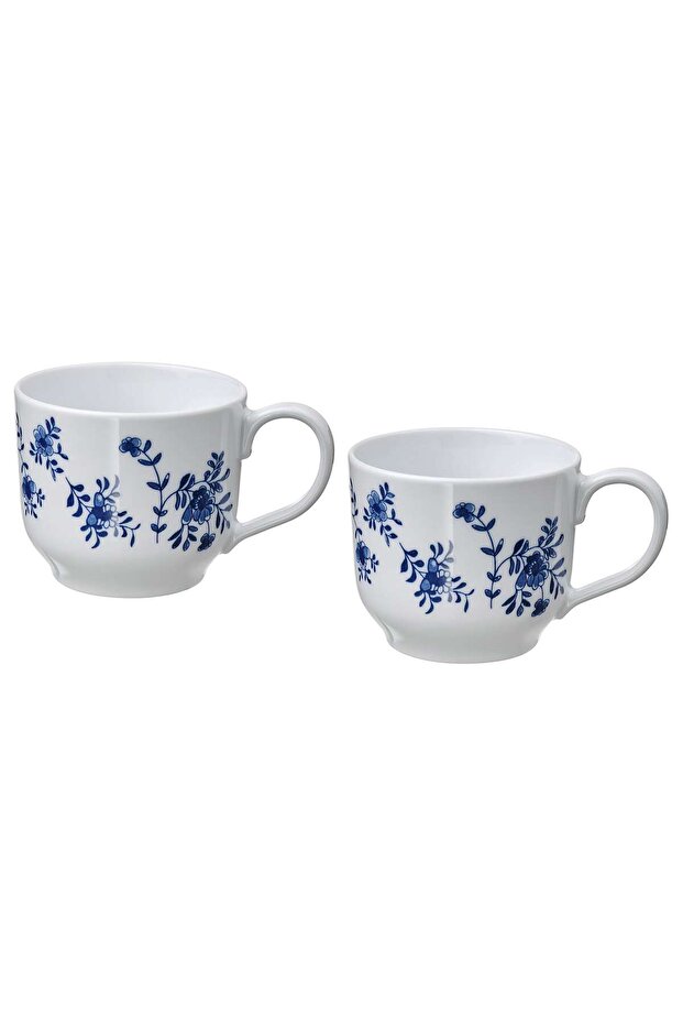 كوب جامبو، منقوش/أزرق أبيض، 50 سم مكعب - 1