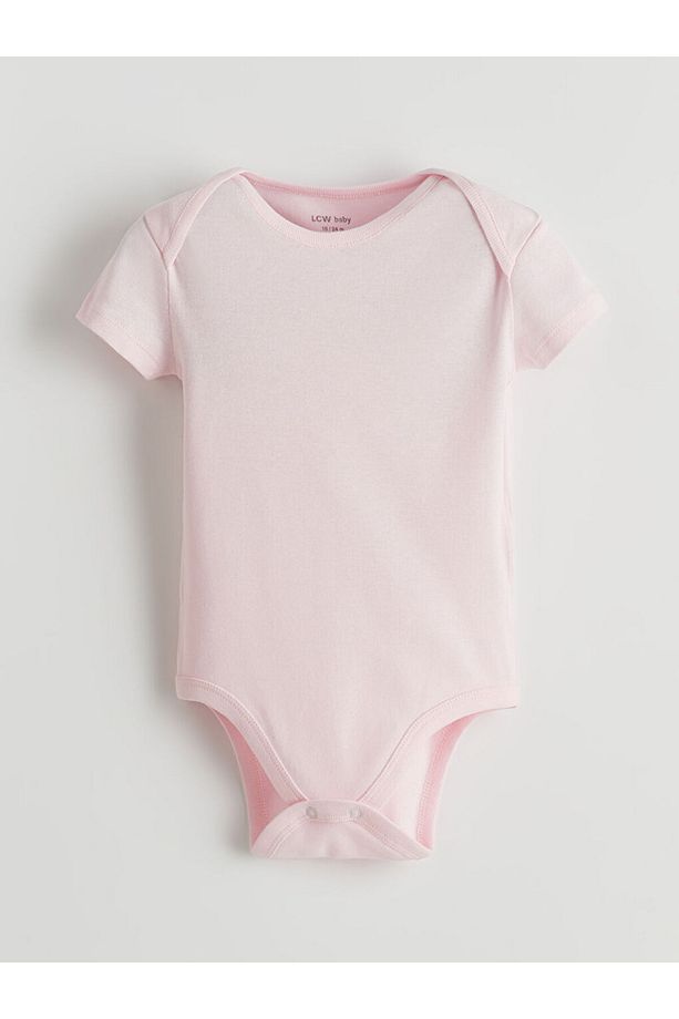 LCW baby Pembe Çiçekli Kız Bebek Çıtçıtlı Body 3'lü - 3