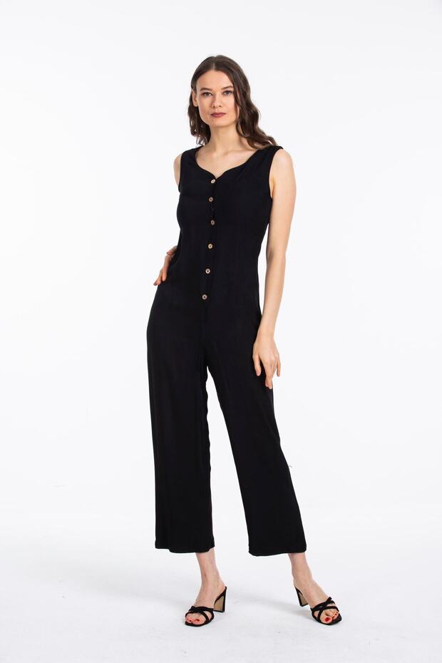 Kadın Siyah Tulum 40205 - 1