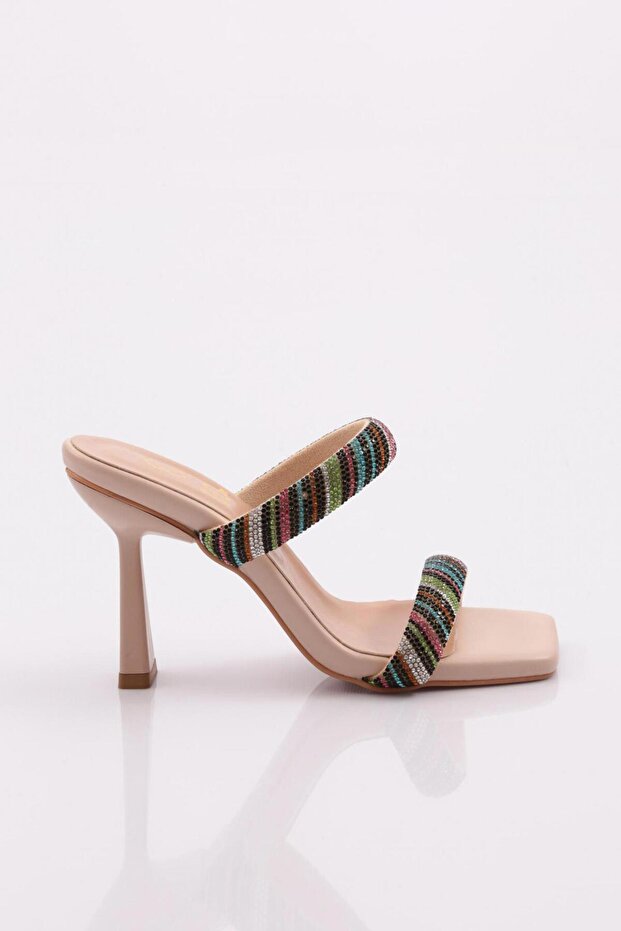 1243 Women's Colorful Striped Slippers