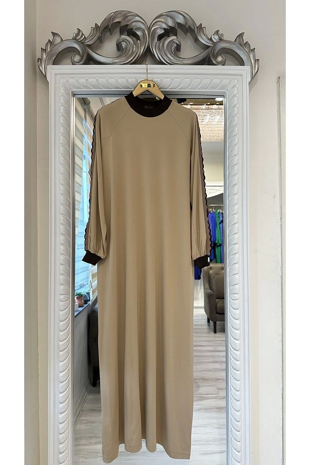 İNVEE 7901 Camel Elbise - 3